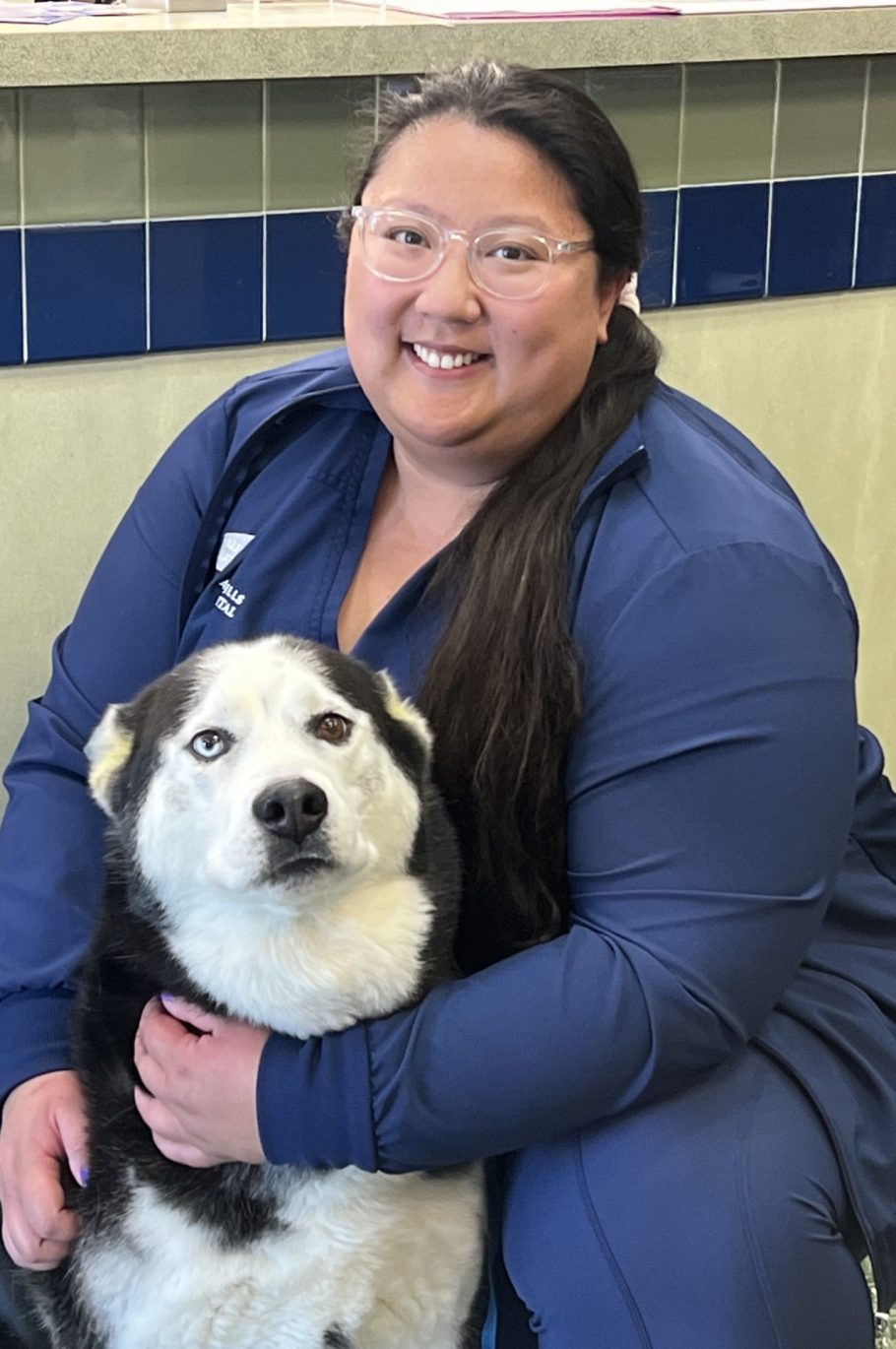 nora with husky